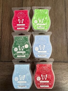 Scentsy Wax Bar Bundle of 6 Christmas Holiday Winter Seasonal Scents